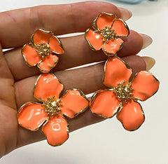 Coral Glow Earrings
