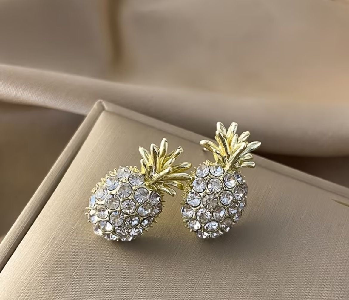 Golden Pineapple Earrings