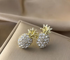 Golden Pineapple Earrings